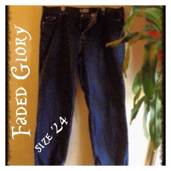 💋Plus size💋faded  glory dark jeans