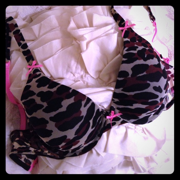 Betsey Johnson Leopard Demi Bra