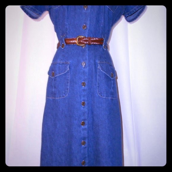 St. Johns Bay casual denim full length dress