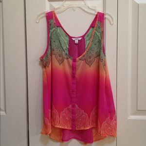 sheer high-low shirt 🌸