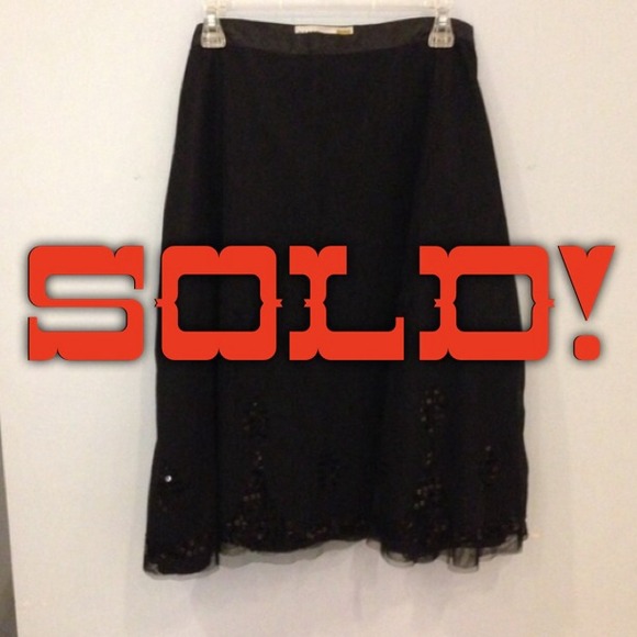 Plus-Size Black Sequin Embellished Skirt!