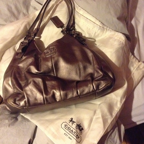 Leather coach purse