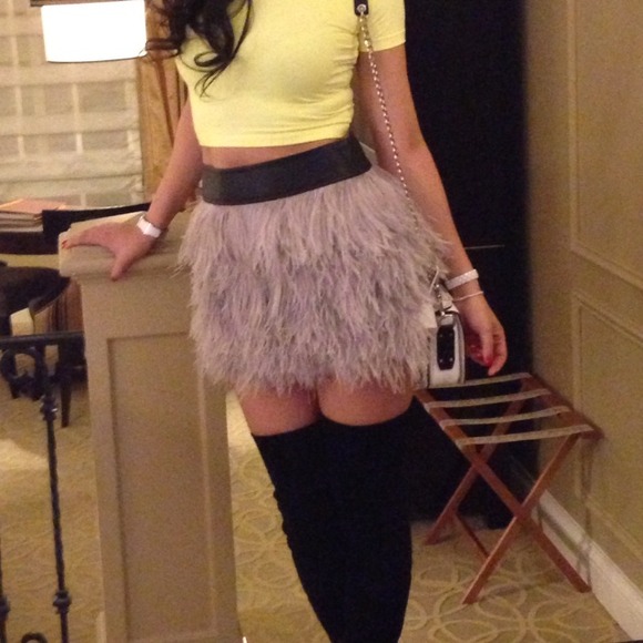 Feather skirt by Robert Rodriguez Ostrich feathers