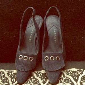 Parade navy suede leather shoes.