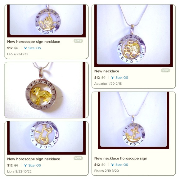 Horoscope sign necklace