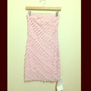 Ruffle tube top dress