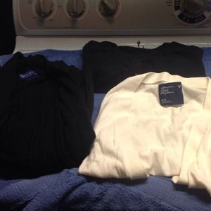 Three short sleeved sweaters