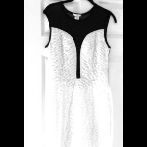 Sexy black and white dress.