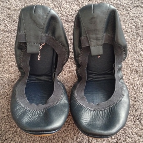 Yosi Samra Leather Foldable Ballet Flats - Blue