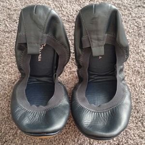 Yosi Samra Leather Foldable Ballet Flats - Blue