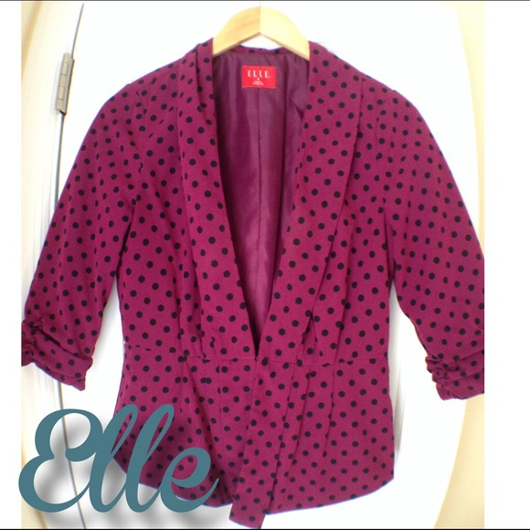 Polka Dot peplum blazer