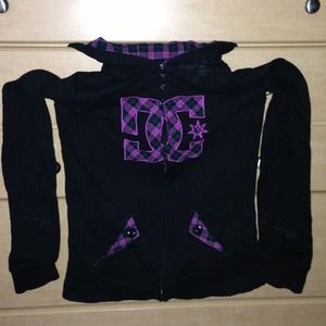 DC reversible plaid hoodie