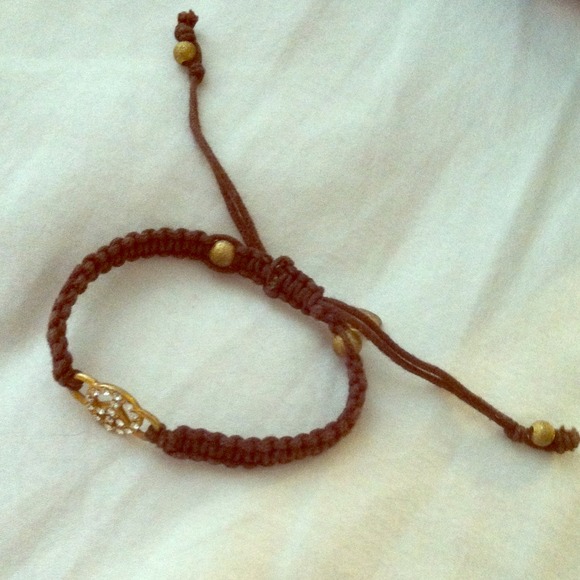 ❌SOLD!❌ American Eagle leather peace sign bracelet