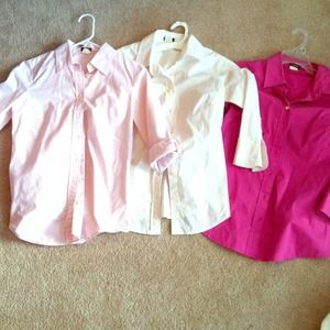3 jcrew slim cut button down shirts