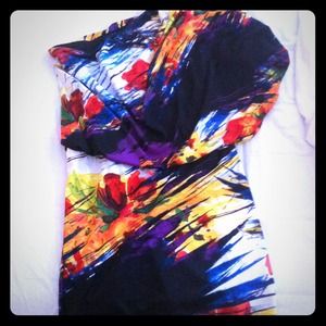 Jessica Simpson one-shoulder dress. M, fit 4-8