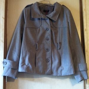 Gray Pea Coat size XL