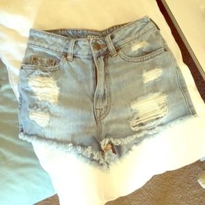 Urban outfitters high waisted denim shorts