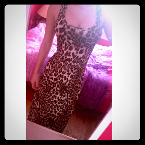 Long cheetah dress