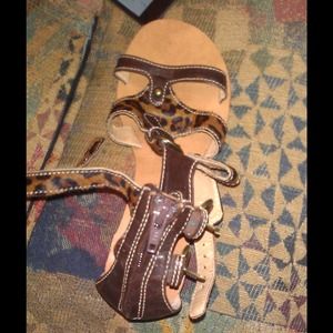 Cheetah print sandals