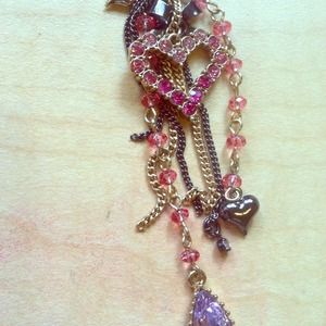 BETSET JOHNSON  pink and gold necklace