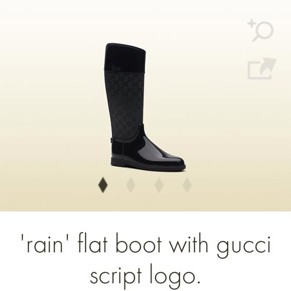 Authentic Gucci rain boots w/Gucci script logo