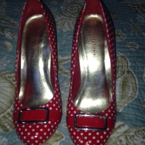 ❤️Sexy hot red polka dot high heels 💃💃