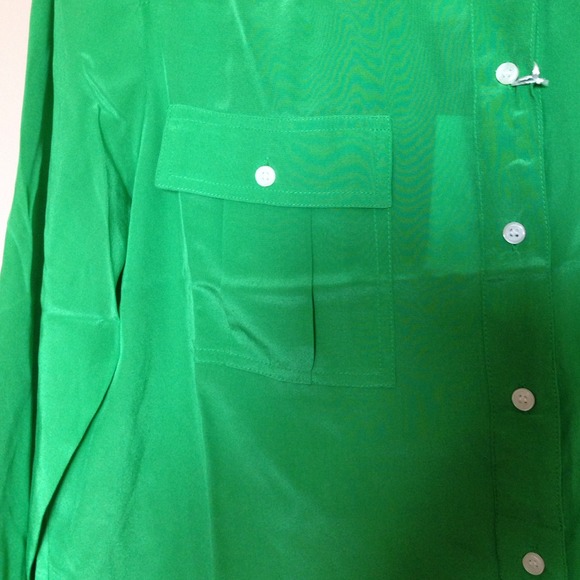J. Crew Tops - Kelly Green JCrew silk button down J. Crew Tops - Kelly Green JCrew silk button down