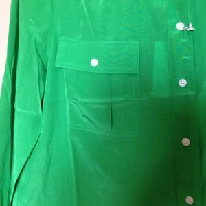 J. Crew Tops - Kelly Green JCrew silk button down J. Crew Tops - Kelly Green JCrew silk button down