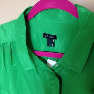 J. Crew Tops - Kelly Green JCrew silk button down J. Crew Tops - Kelly Green JCrew silk button down