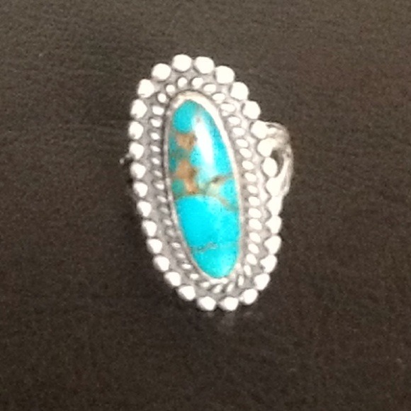 Turquoise ring size 8/12 - Picture 4 of 4