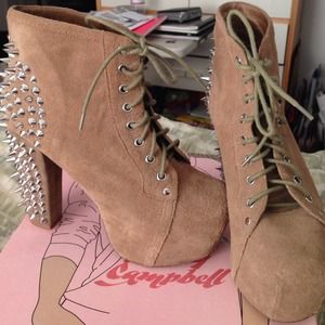 Jeffrey Campbell Akira Nude w/ Spikes