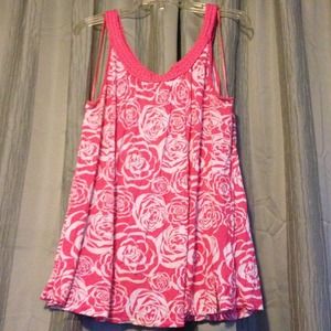 Bundle for Chayag! pink tank top.green floral tank