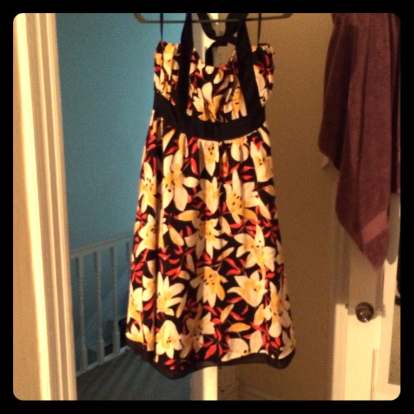 Flowered halter dress from Anthropologie