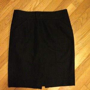 J.Crew Classic Black Pencil Skirt Size 6