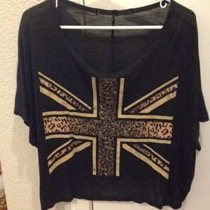 Graphic print crop top