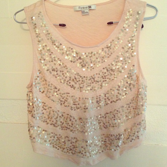 Sequin crop top
