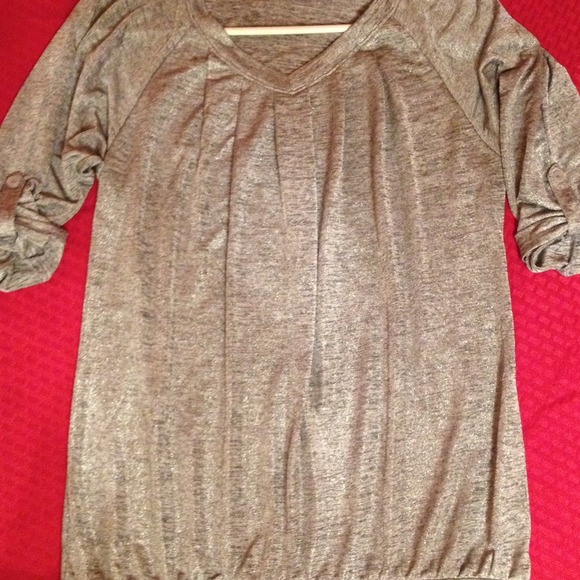 Silver dressy fashion bug top❤️👚4/$20 - Picture 1 of 2