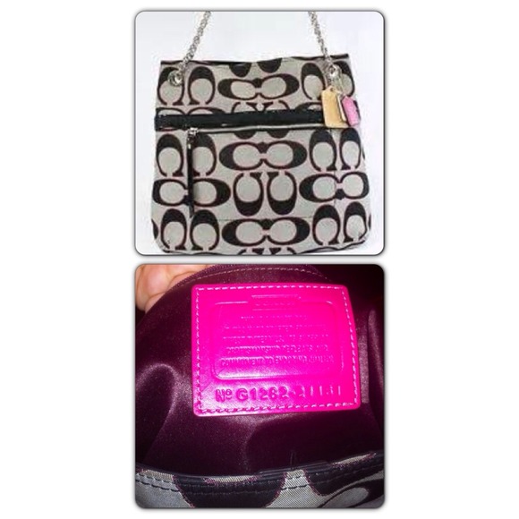 🌟 Coach 🌟Black and Pink Poppy tote