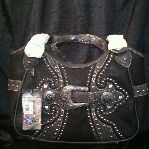 New! Montana West western pewter gray handbag