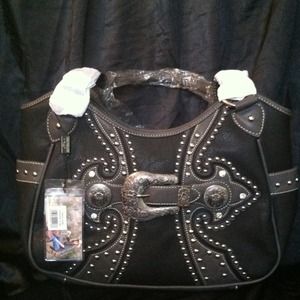 New! Montana West western pewter gray handbag