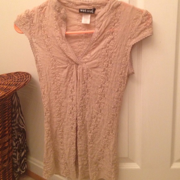 Nude lace top