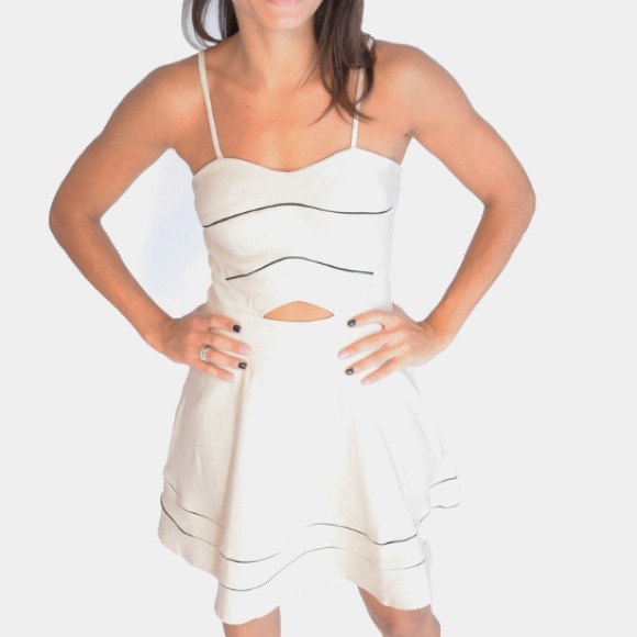 Skater cut out dress