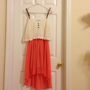 Lace high low hemline dress NEVER WORN!
