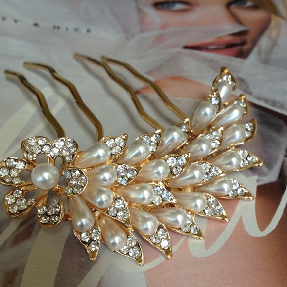 Vintage 1920s style fancy hair pin - Picture 2 of 4