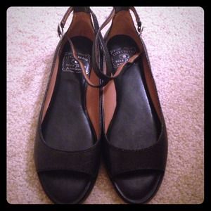 🚫BUNDLED🚫 Lucky Brand Leather Peeptoe Flats