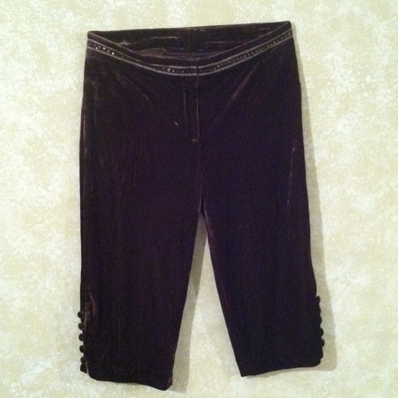 🌰Chocolate Velvet Capris