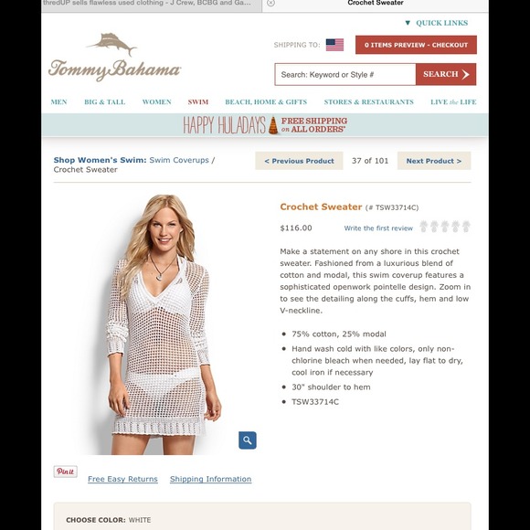 🚫SOLD IN BUNDLE🚫Tommy Bahama Multi Way🌴🌺 - Picture 2 of 3