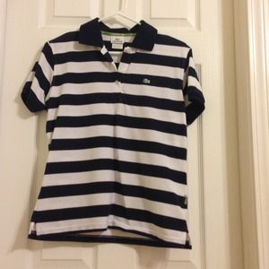 Authentic Striped Lacoste polo