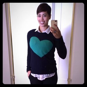 JCrew heart sweater