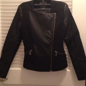 Zara leather blazer